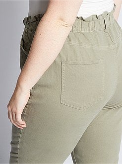 Calças de ganga mom com cintura subida - Kiabi