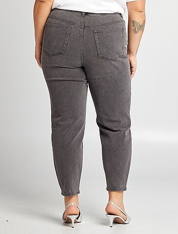 Calças de ganga mom com cintura subida