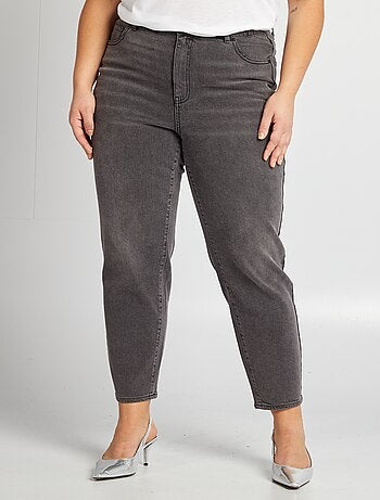 Calças de ganga mom com cintura subida