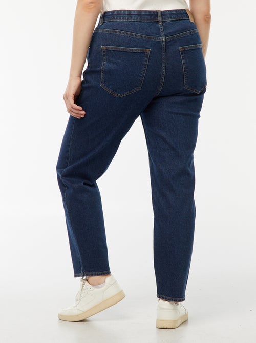 Calças de ganga mom com cintura subida e 5 bolsos - L32 - Kiabi