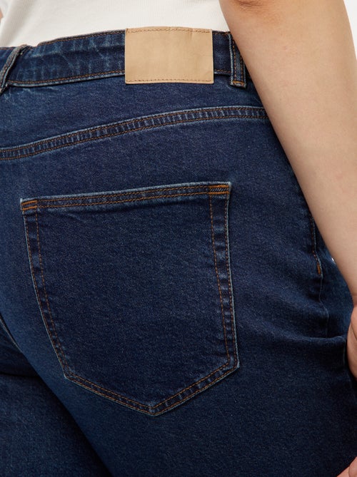 Calças de ganga mom com cintura subida e 5 bolsos - L32 - Kiabi