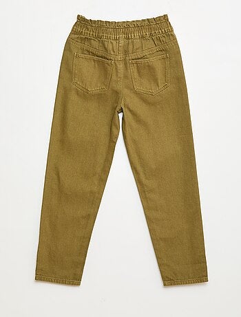 Calças de ganga mom de cintura subida