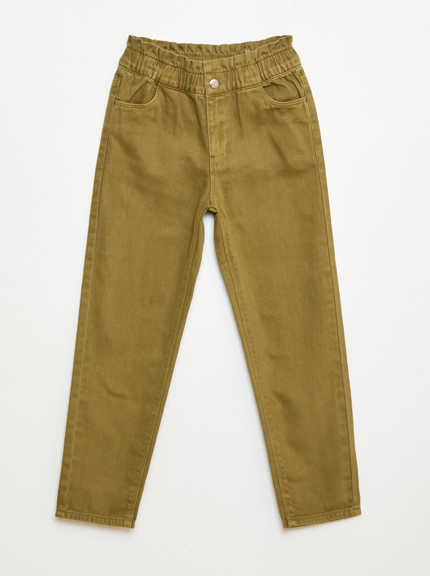 Calças de ganga mom de cintura subida