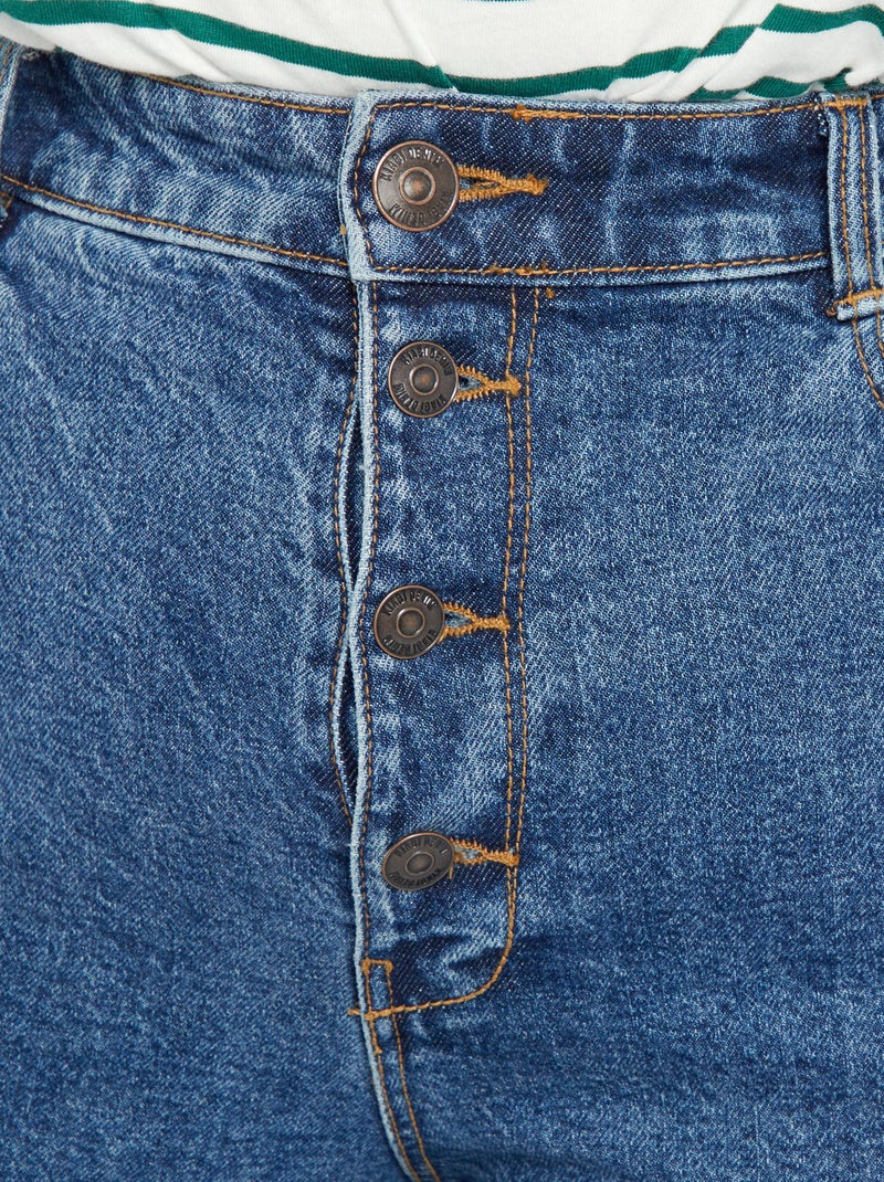 Calças de ganga mom fit - L30 AZUL - Kiabi