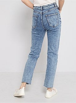 Calças de ganga mom slim destroy - Kiabi