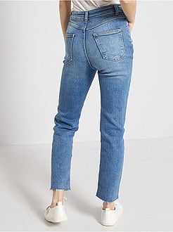 Calças de ganga mom slim destroy - Kiabi