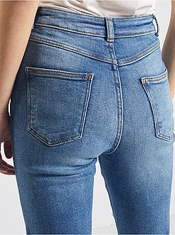 Calças de ganga mom slim destroy - Kiabi