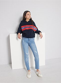 Calças de ganga mom slim destroy - Kiabi