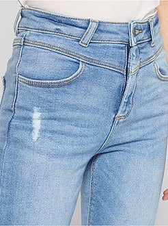 Calças de ganga mom slim destroy - Kiabi