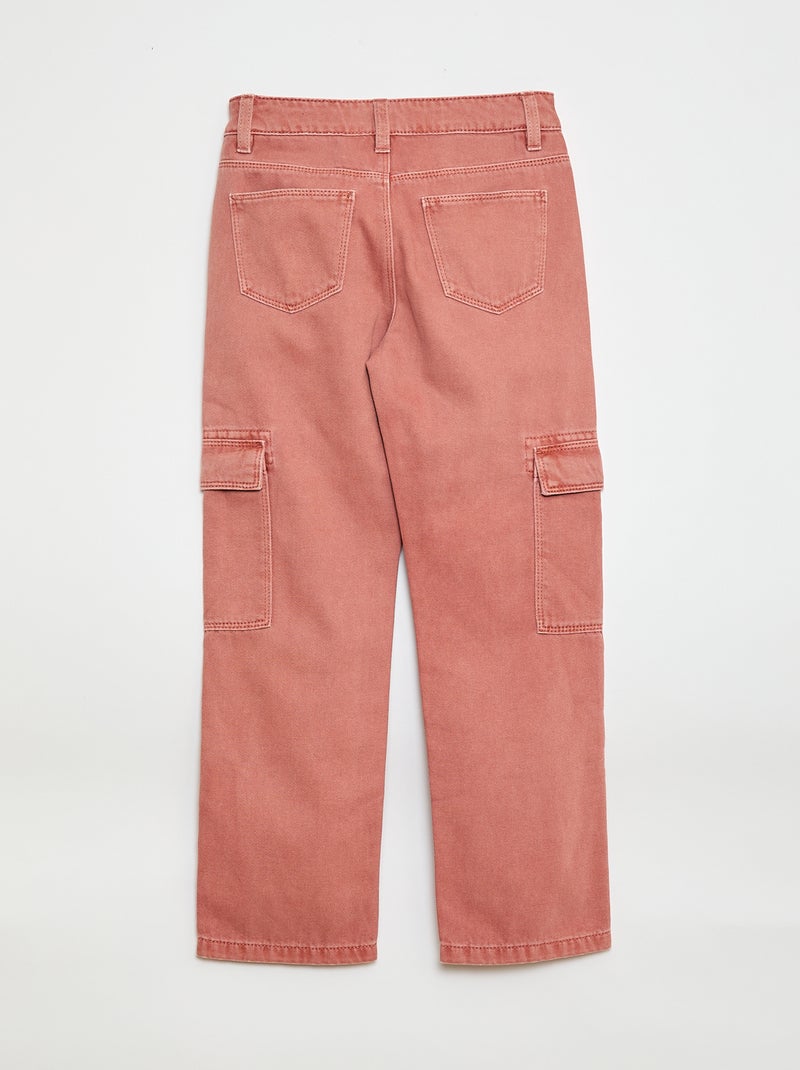 Calças de ganga multibolsos Rosa - Kiabi