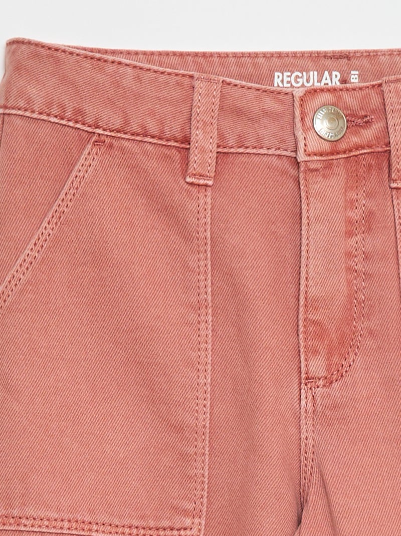 Calças de ganga multibolsos Rosa - Kiabi