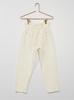 Calças de ganga Paper bag - Kiabi