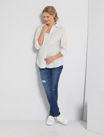 Calças de ganga pré-mamã corte slim - Kiabi