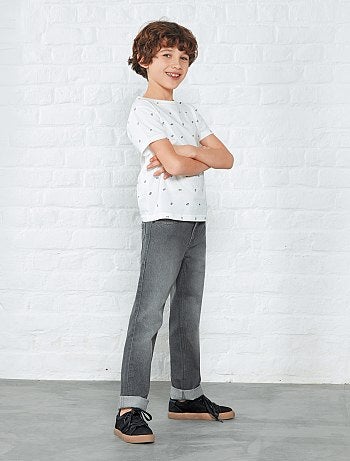 Calças de ganga regulares com 5 bolsos - Kiabi