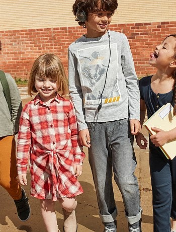 Calças de ganga regulares com 5 bolsos - Kiabi