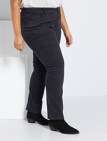 Calças de ganga regulares de ganga elástica comprimento 75 cm - Kiabi