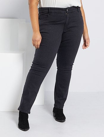 Calças de ganga regulares de ganga elástica comprimento 75 cm - Kiabi