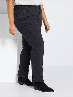 Calças de ganga regulares de ganga elástica comprimento 75 cm - Kiabi