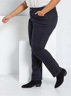 Calças de ganga regulares de ganga elástica comprimento 75 cm - Kiabi