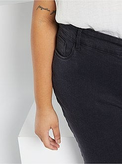 Calças de ganga regulares de ganga elástica comprimento 75 cm - Kiabi