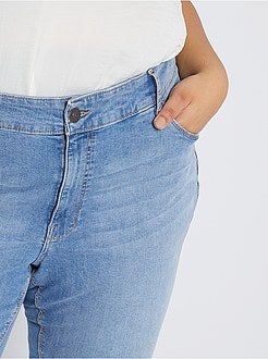 Calças de ganga regulares de ganga elástica comprimento 82 cm - Kiabi