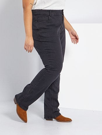 Calças de ganga regulares de ganga elástica comprimento 82 cm - Kiabi