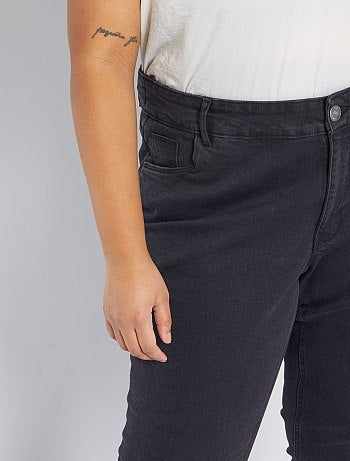 Calças de ganga regulares de ganga elástica comprimento 82 cm - Kiabi