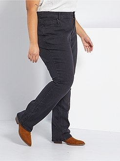 Calças de ganga regulares de ganga elástica comprimento 82 cm - Kiabi