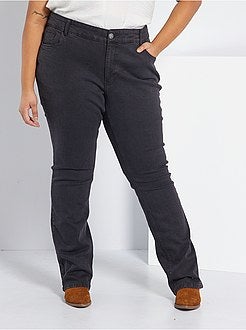 Calças de ganga regulares de ganga elástica comprimento 82 cm - Kiabi