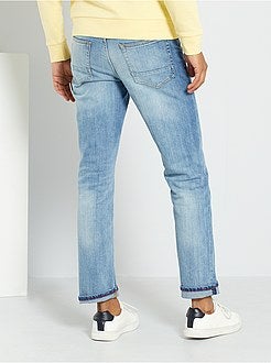 Calças de ganga regulares em ganga de algodão - Kiabi