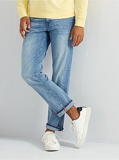 Calças de ganga regulares em ganga de algodão - Kiabi