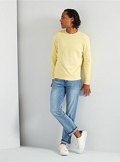 Calças de ganga regulares em ganga de algodão - Kiabi