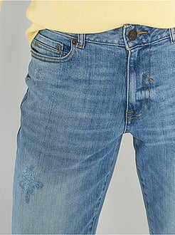 Calças de ganga regulares em ganga de algodão - Kiabi