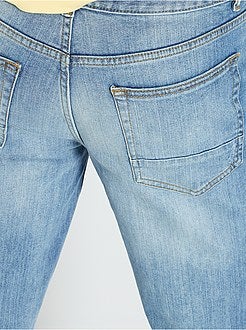 Calças de ganga regulares em ganga de algodão - Kiabi