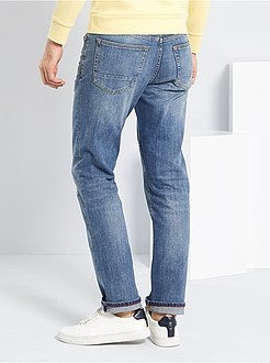 Calças de ganga regulares em ganga de algodão - Kiabi