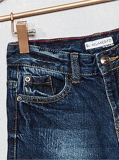 Calças de ganga relax destroy - Kiabi