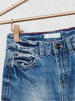 Calças de ganga relax destroy - Kiabi