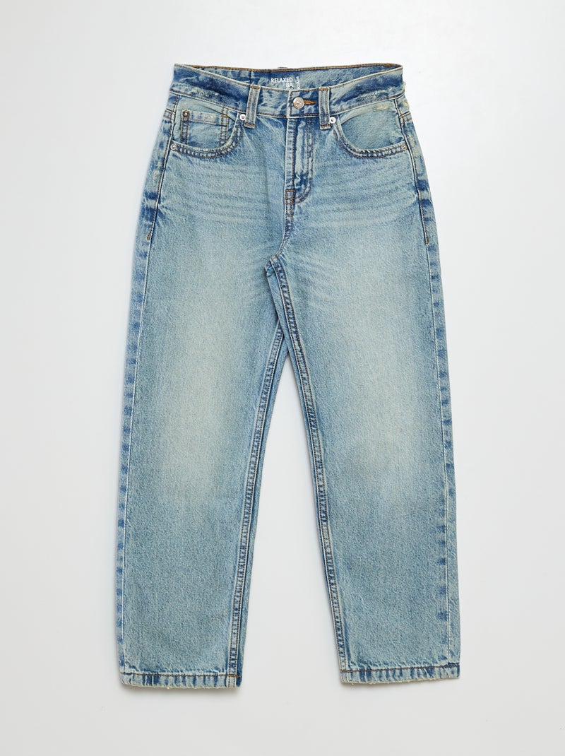 Calças de ganga relaxed fit AZUL - Kiabi