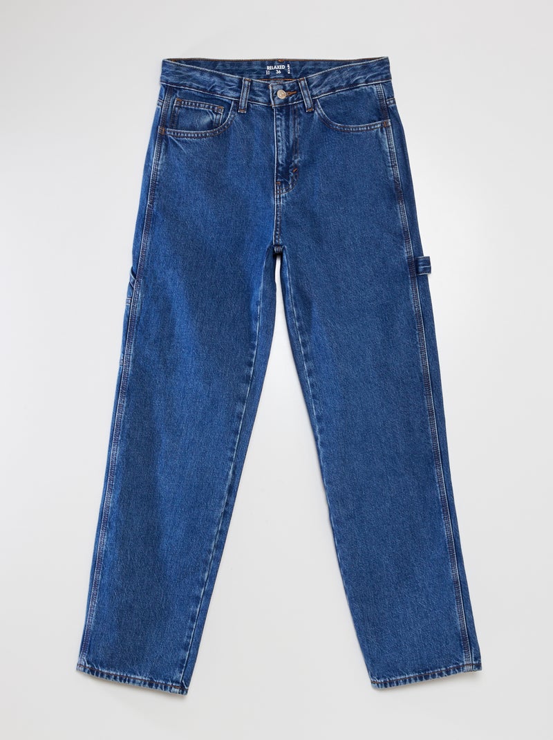 Calças de ganga relaxed fit carpenter AZUL - Kiabi
