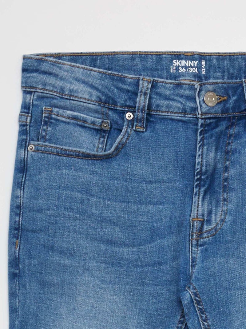 Calças de ganga skinny  - L30 AZUL - Kiabi