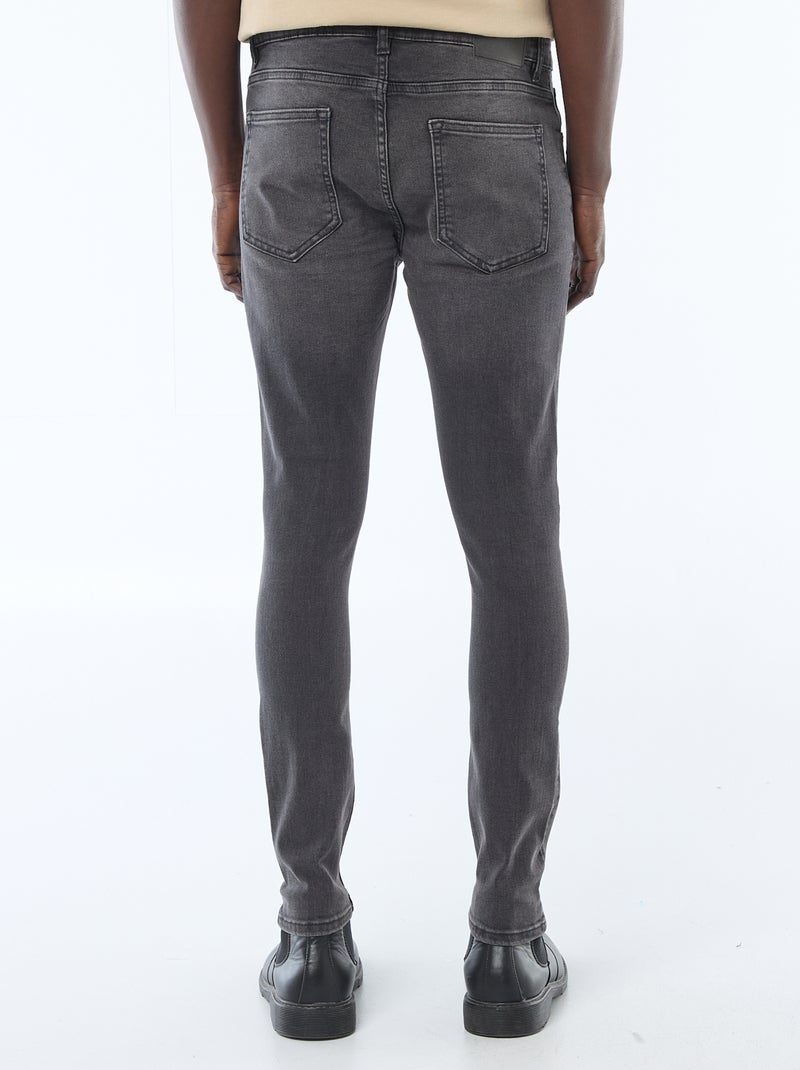 Calças de ganga skinny  - L30 Cinzento - Kiabi