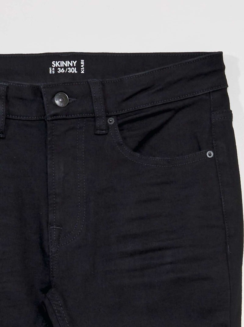 Calças de ganga skinny  - L30 PRETO - Kiabi