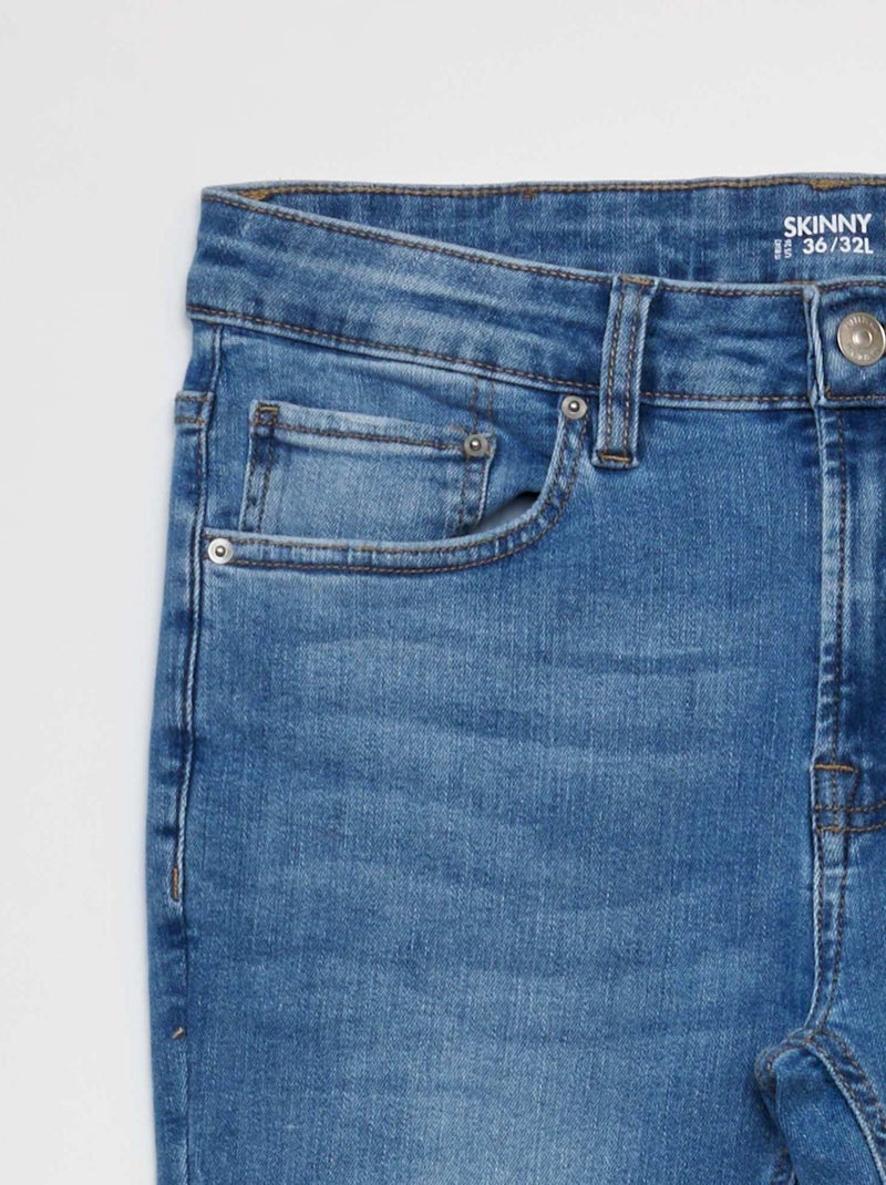 Calças de ganga skinny  - L32 AZUL - Kiabi