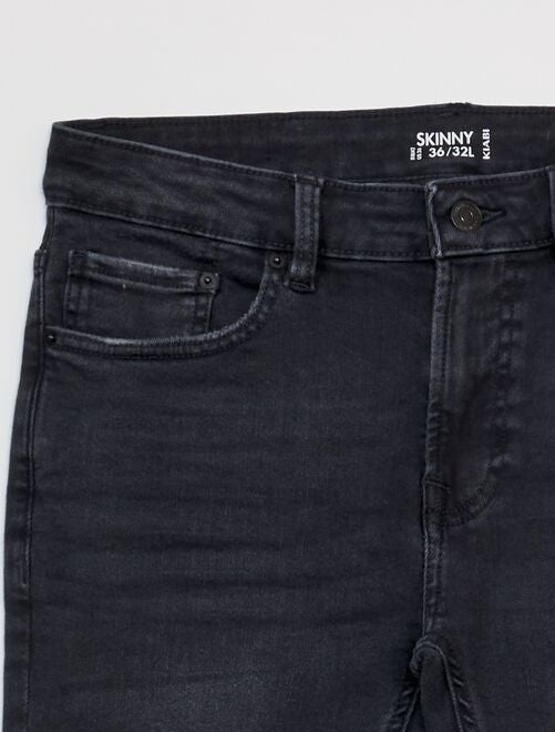 Calça Jeans Super Skinny com Cós Fixo Preto