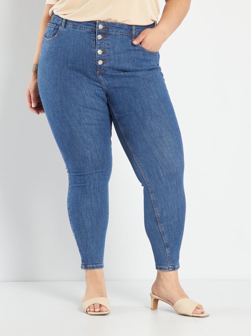 Calças de ganga skinny - L34 AZUL - Kiabi