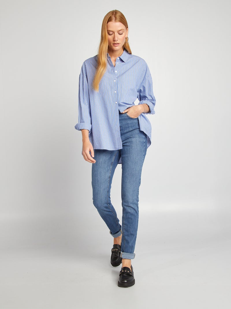 Calças de ganga skinny - L34 AZUL - Kiabi