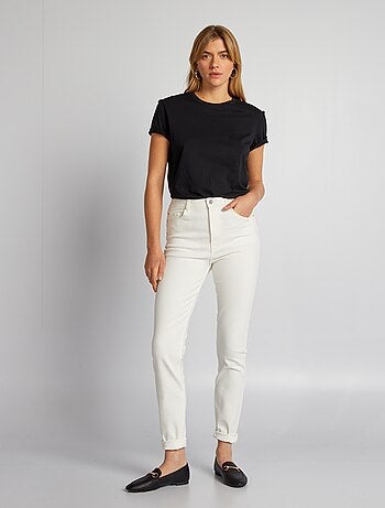 Calças de ganga skinny cintura subida - L28