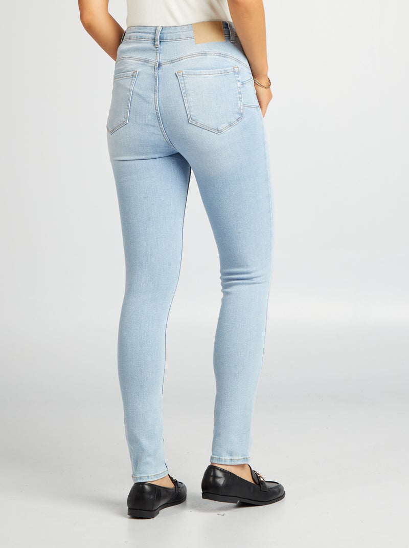 Calças de ganga skinny cintura subida - L30 AZUL - Kiabi