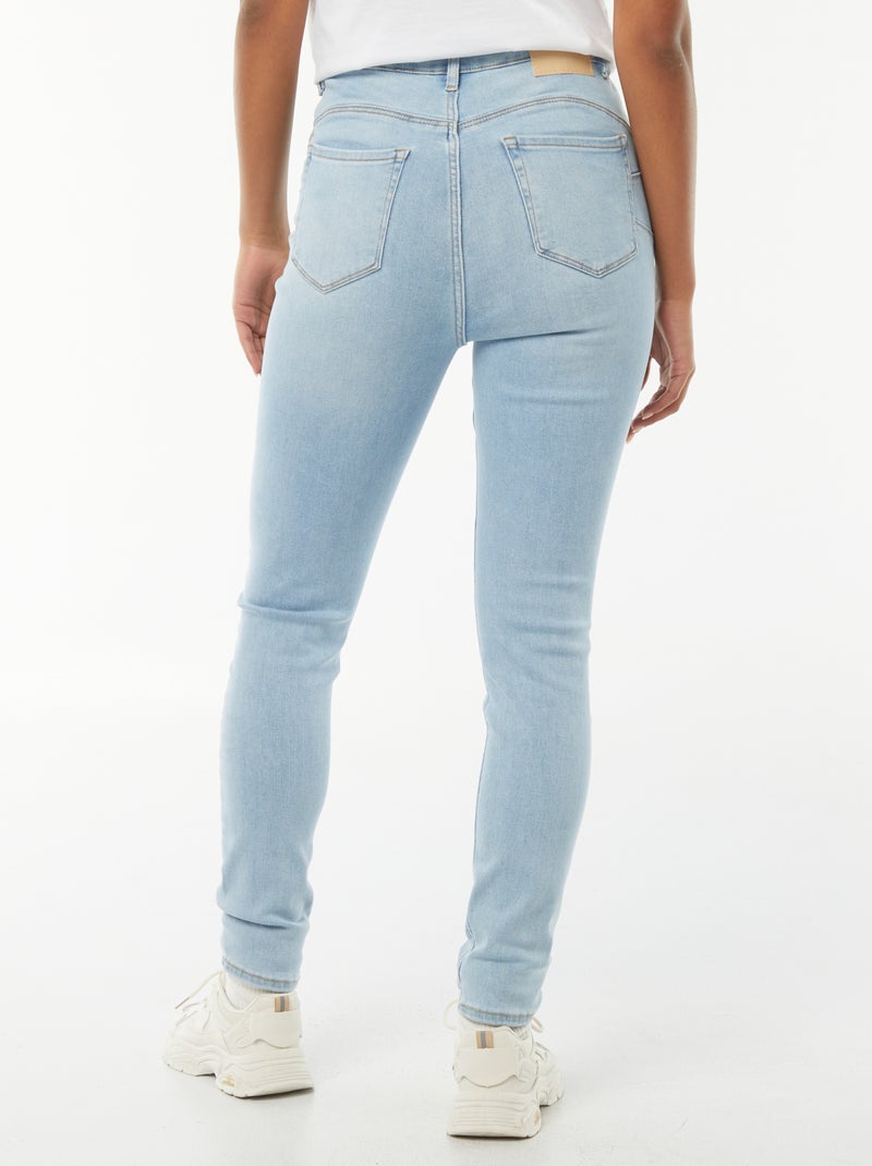 Calças de ganga skinny cintura subida - L30 Azul - Kiabi