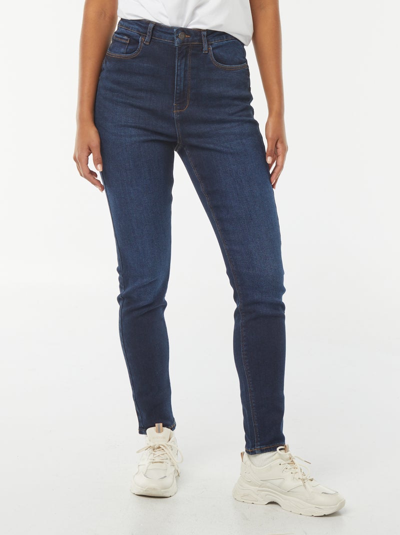 Calças de ganga skinny cintura subida - L30 Azul - Kiabi
